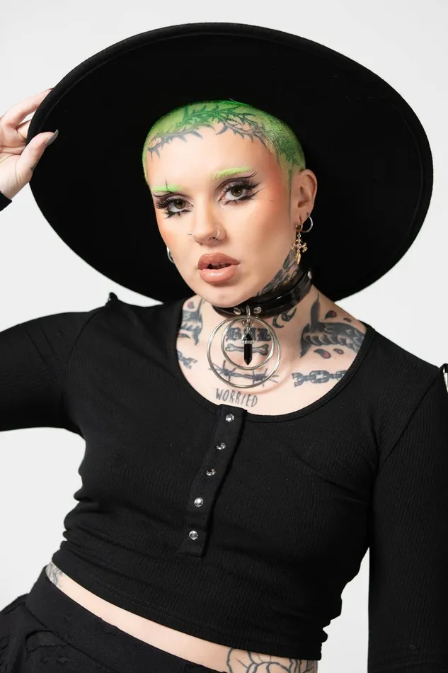 Killstar Witch Brim Hat B Men Accessories