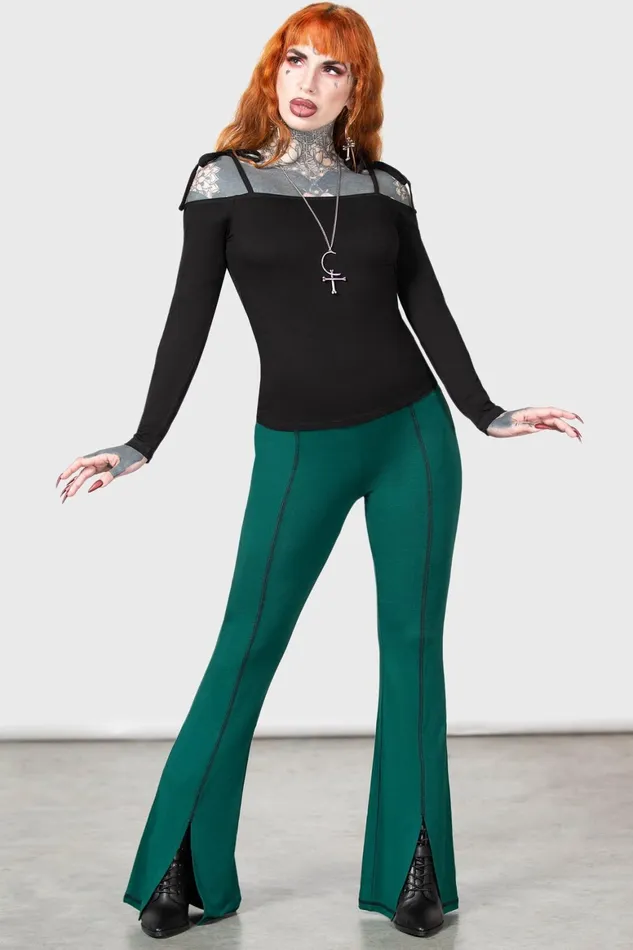 Killstar Withering Wench Bardot Top Women Basics