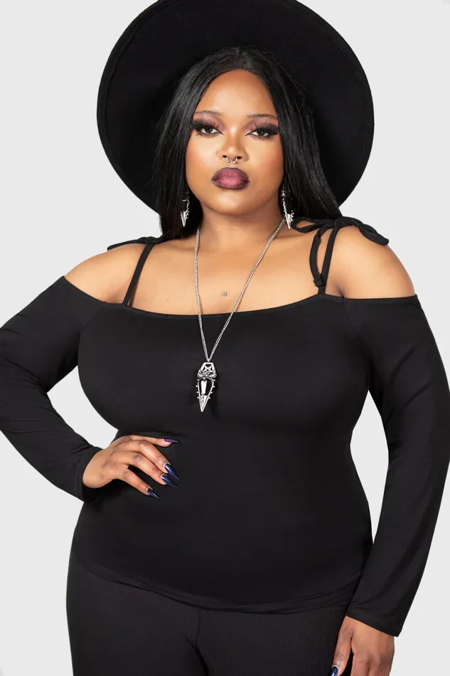 Killstar Withering Wench Bardot Top Women Basics