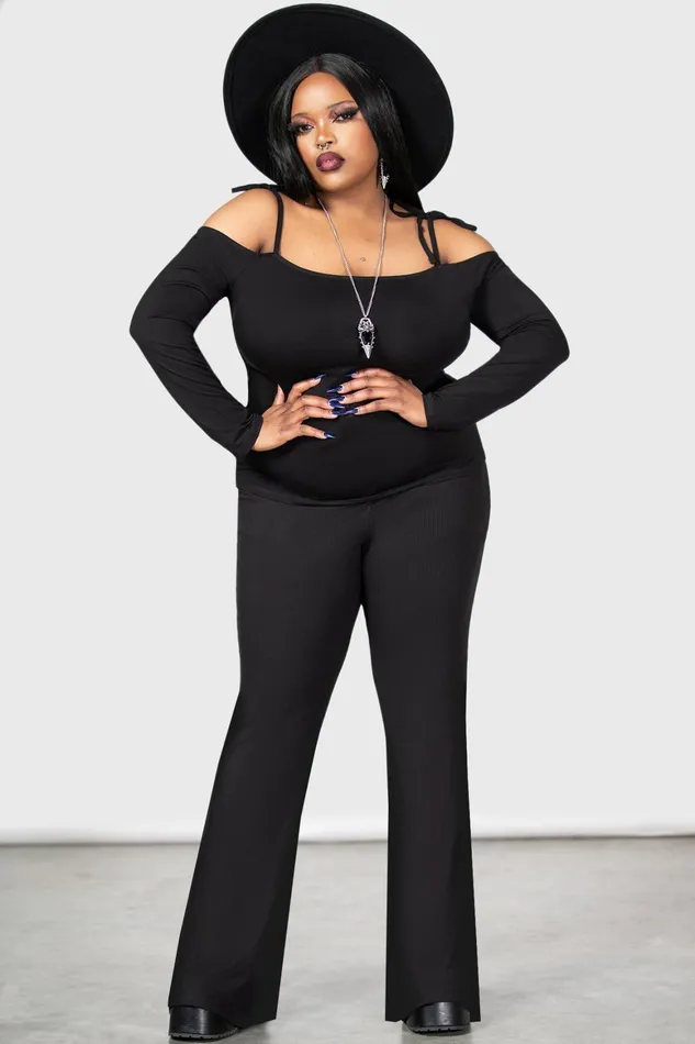Killstar Withering Wench Bardot Top Women Basics