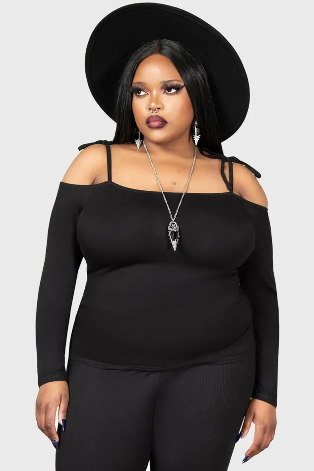 Killstar Withering Wench Bardot Top Women Basics