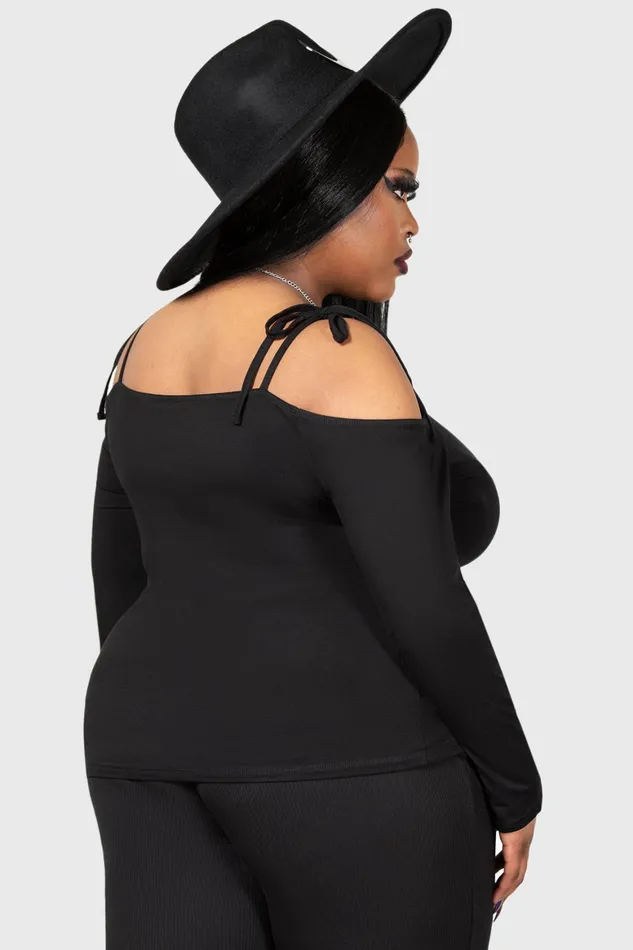 Killstar Withering Wench Bardot Top Women Basics