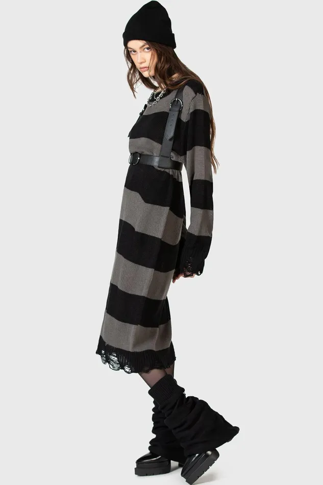Killstar Within Souls Sweater Dress Women Midi