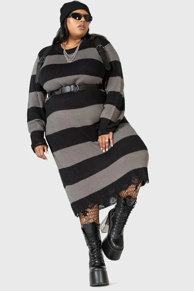Killstar Within Souls Sweater Dress Women Midi