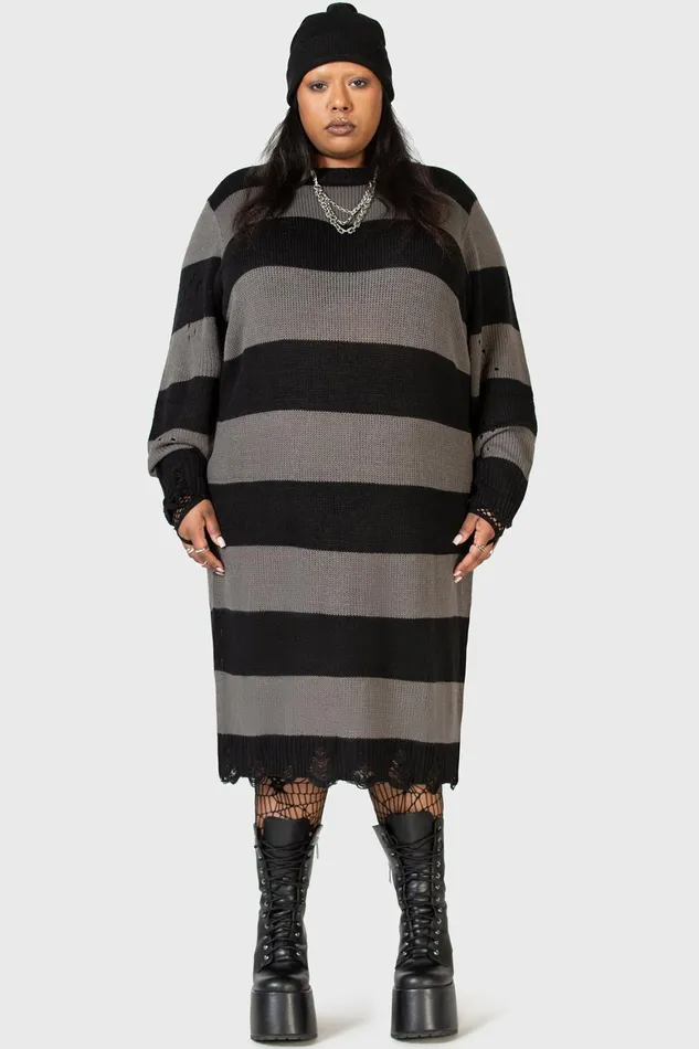 Killstar Within Souls Sweater Dress Women Midi