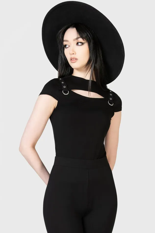 Killstar Xara Keyhole Top Women TShirts and Vests