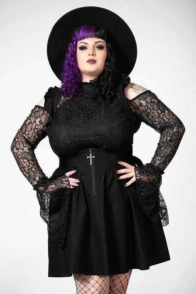 Killstar Yuna Suspender Skirt Women Mini Skirts