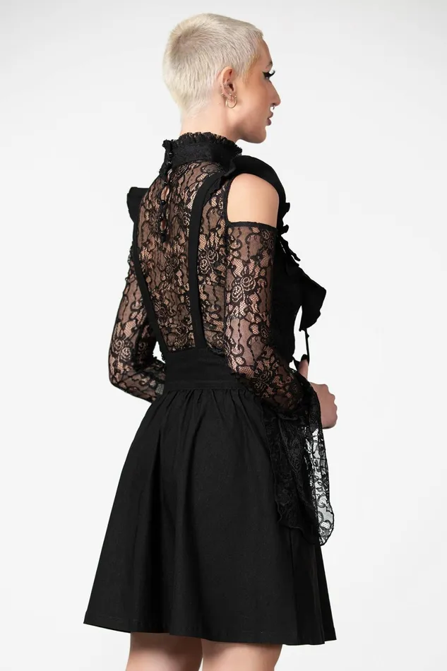 Killstar Yuna Suspender Skirt Women Mini Skirts