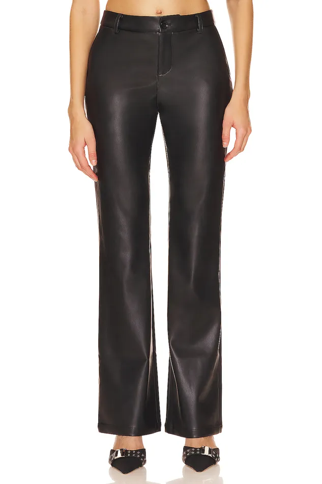 Leather Women Lovers and Friends Christine Flare Pants Black