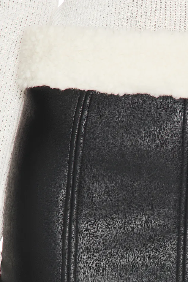 Leather Women Lovers and Friends Luanne Mini Skirt Black Leather Women Lovers and Friends Luanne Mini Skirt Black