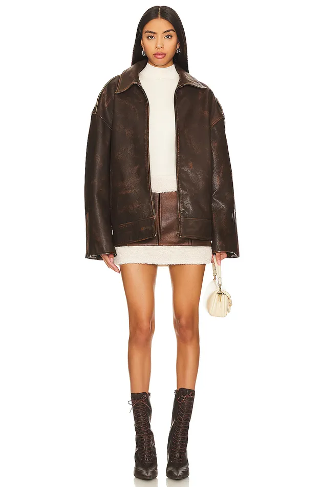 Leather Women Lovers and Friends Luanne Mini Skirt Walnut Leather Women Lovers and Friends Luanne Mini Skirt Walnut