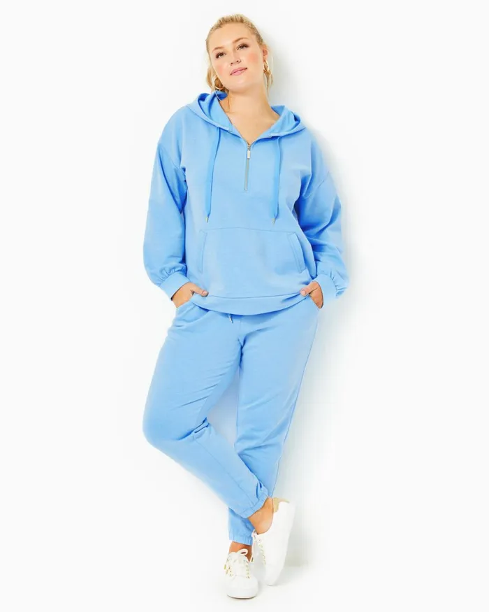 Lilly Pulitzer 28034 Mallie Knit Pant Heathered Frenchie Blue Women Bottoms