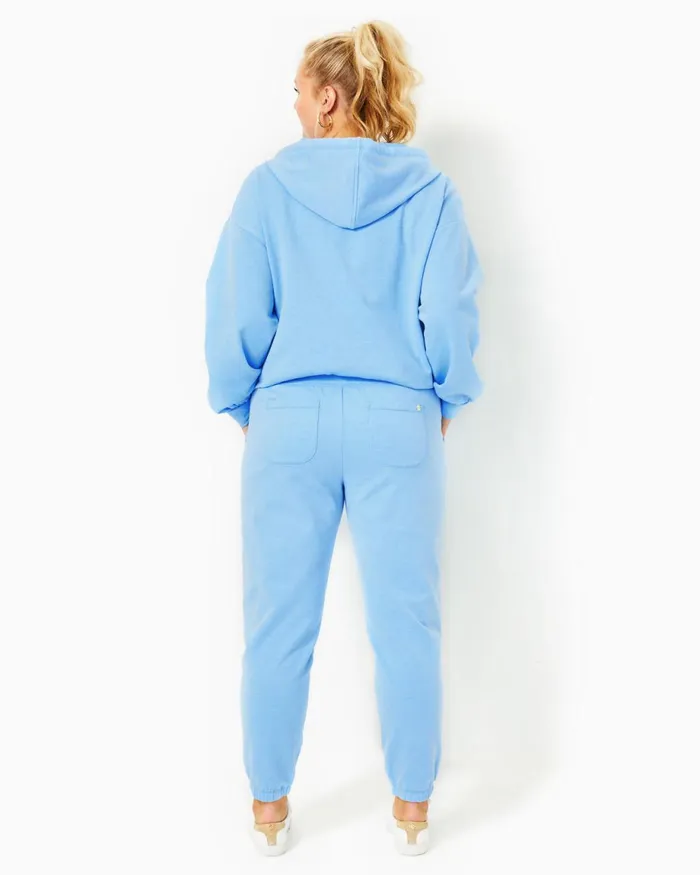 Lilly Pulitzer 28034 Mallie Knit Pant Heathered Frenchie Blue Women Bottoms