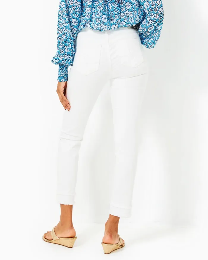 Lilly Pulitzer 29034 South Ocean HighRise Skinny Jean Resort White Women Bottoms