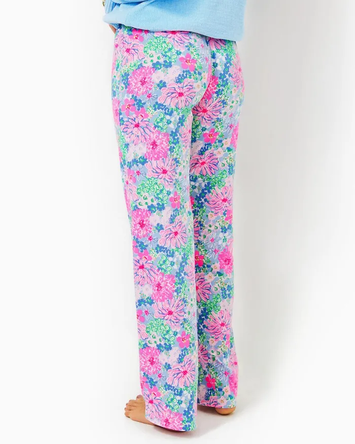 Lilly Pulitzer 305034 Pajama Knit Pant Multi Lil Soiree All Day Women Loungewear