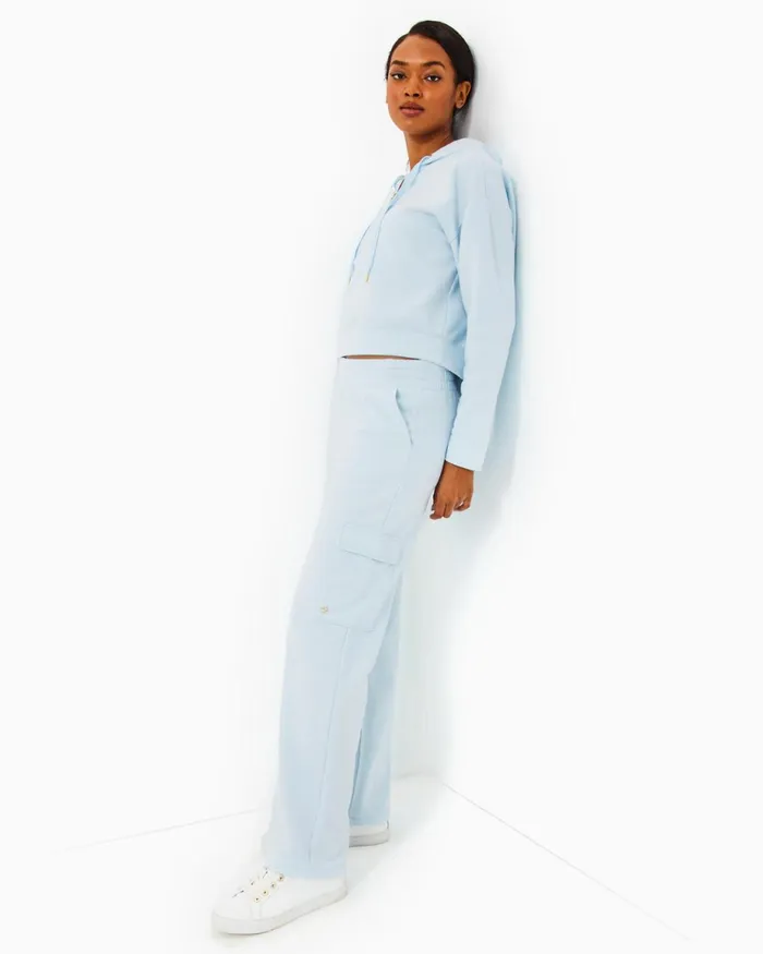 Lilly Pulitzer 31034 Alandra Knit Pant Pastel Lunar Blue Women Bottoms