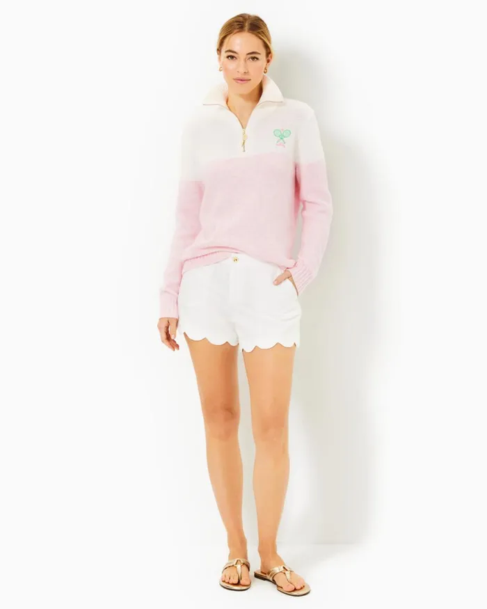 Lilly Pulitzer 5034 Buttercup Low Rise Stretch Short Resort White Women Bottoms