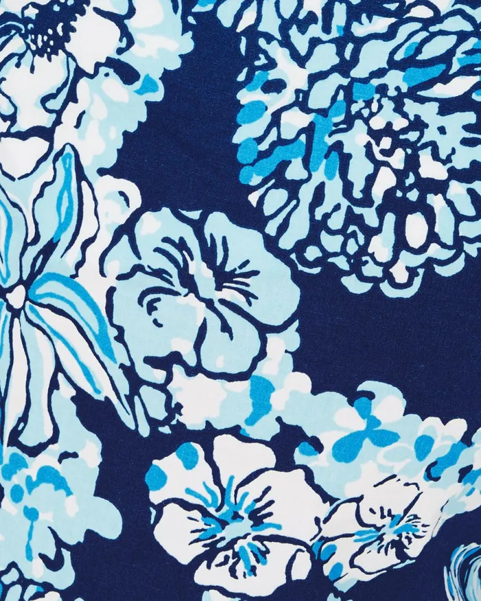 Lilly Pulitzer 5034 Callahan Stretch Short Low Tide Navy Bouquet All Day Women Bottoms