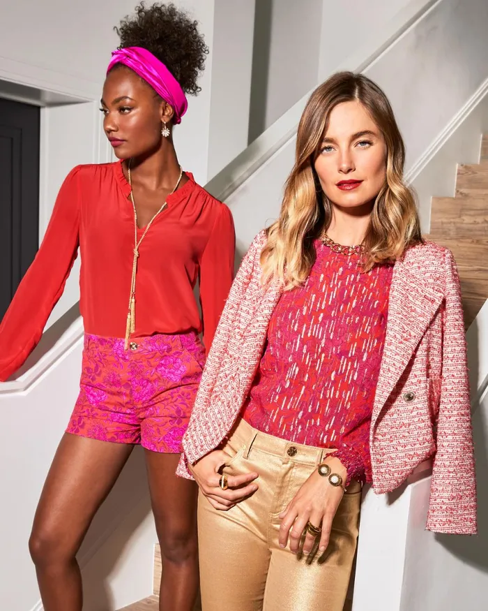 Lilly Pulitzer Alfreda Long Sleeve Top Amaryllis Red Secret Hideaway Women Tops