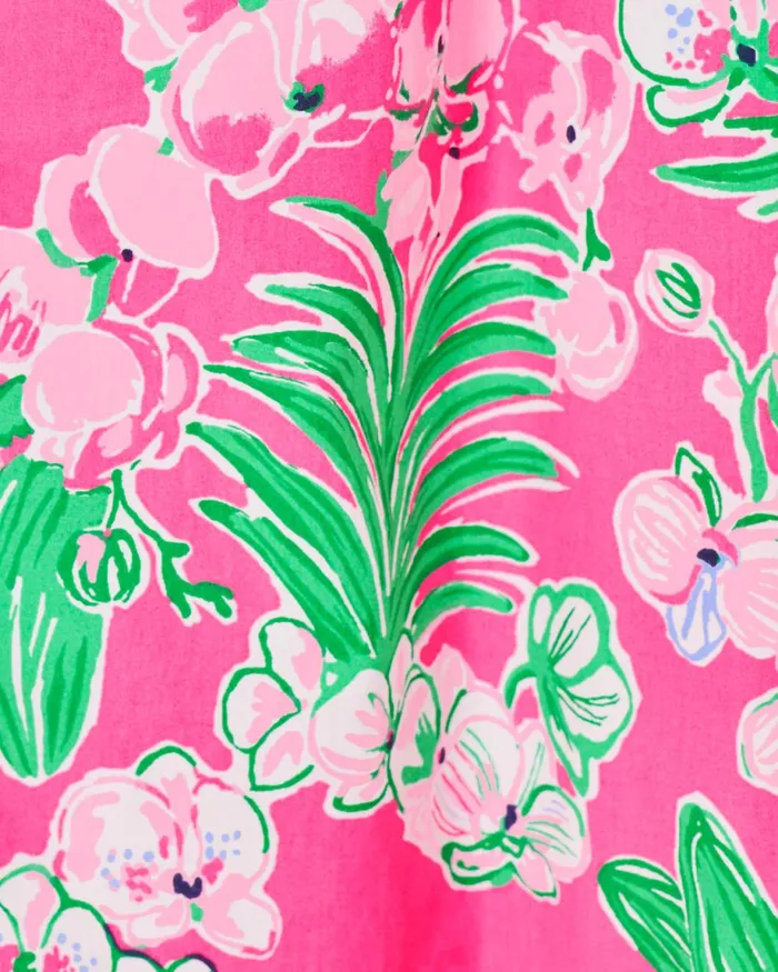 Lilly Pulitzer Amrita Cotton Midi Shirtdress Roxie Pink Worth A Look Women Fit and Flare Dresses