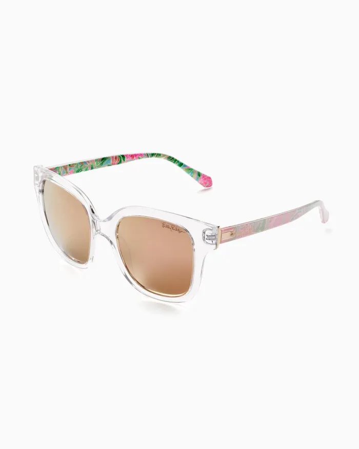 Lilly Pulitzer Aura Sunglasses Crystal Clear Coming In Hot Women Sunglasses and Eyewear Lilly Pulitzer Aura Sunglasses Crystal Clear Coming In Hot Women Sunglasses and Eyewear