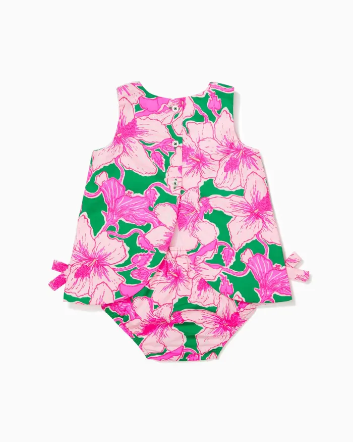 Lilly Pulitzer Baby Lilly Infant Shift Dress Kelly Green Hibis Kiss Girl Dresses and Rompers