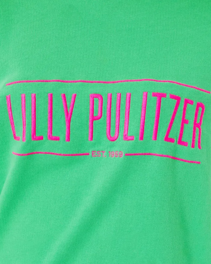 Lilly Pulitzer Ballad Cotton Sweatshirt Spearmint Lilly Pulitzer Embroidered Sweatshirt Women Tops
