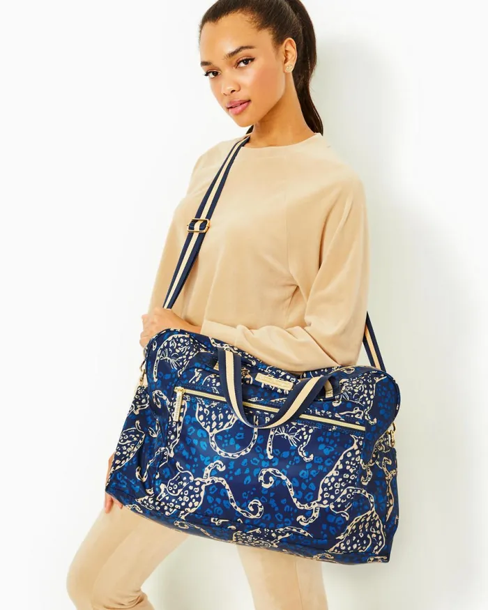 Lilly Pulitzer Beale Weekender Bag Low Tide Navy Easy To Spot Accessories Women Bags