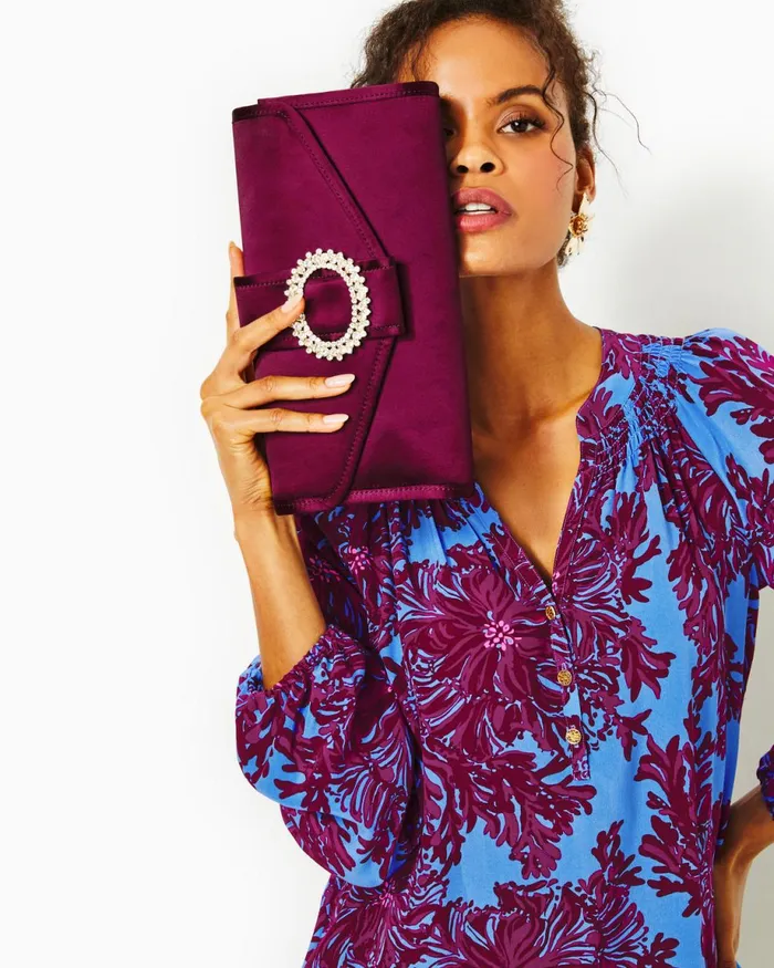 Lilly Pulitzer Benton Clutch Amarena Cherry Women Bags