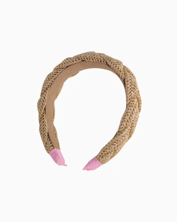 Lilly Pulitzer Braided Raffia Headband Natural Women Hats and Hair