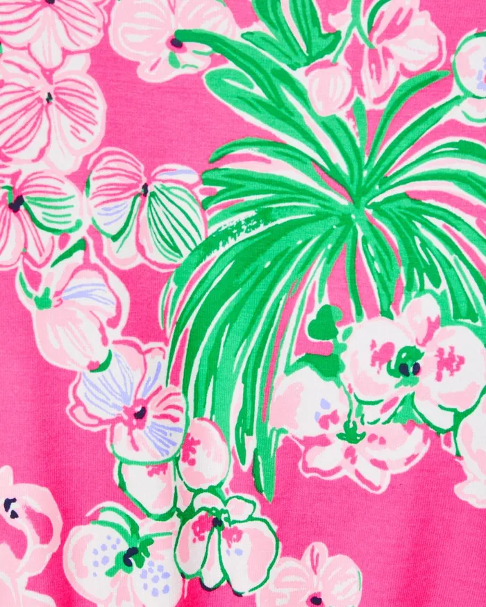 Lilly Pulitzer Calla Long Sleeve VNeck Dress Roxie Pink Worth A Look Women Fit and Flare Dresses