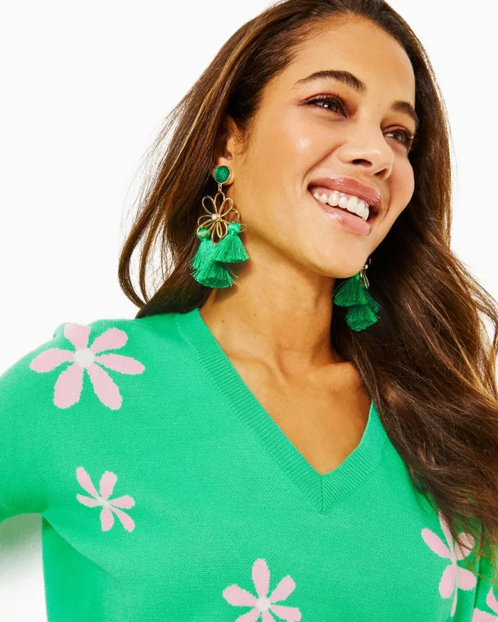 Lilly Pulitzer Come On Clover Earrings Spearmint Women Jewelry