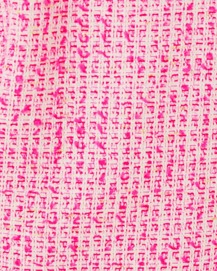 Lilly Pulitzer Dashielle Tweed Jacket Pink Palms Fantasy Tweed Women Tops