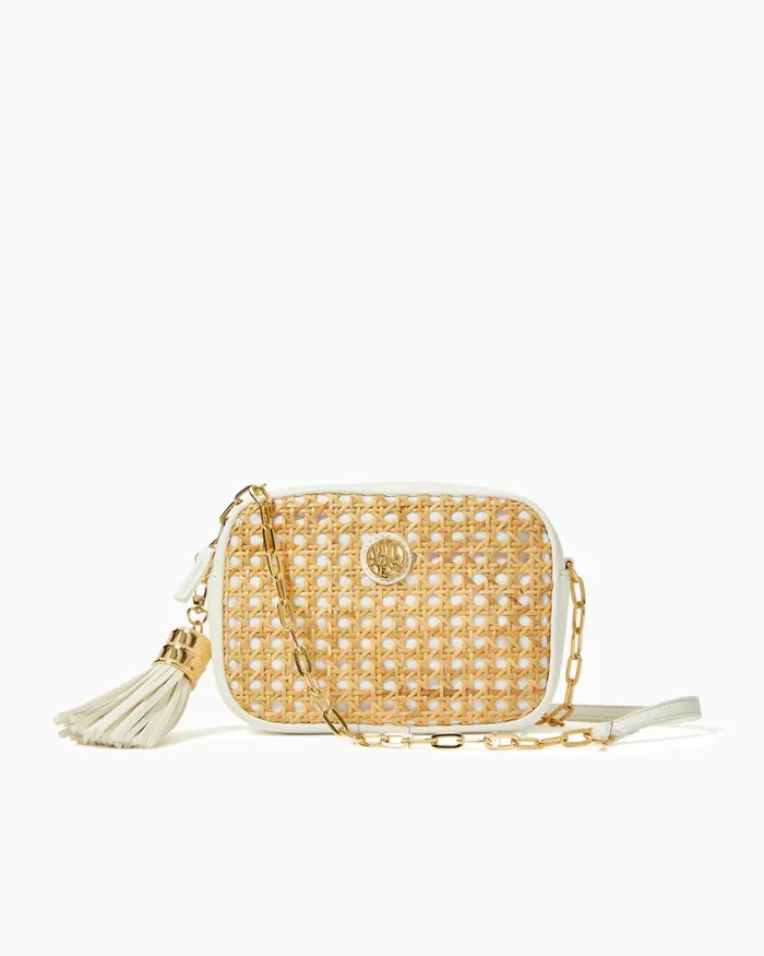 Lilly Pulitzer Dessa Cane Crossbody Bag Sand Bar Women Bags