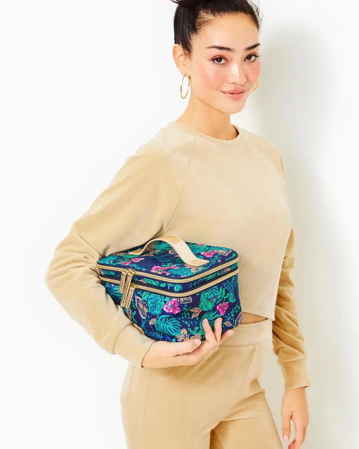 Lilly Pulitzer Devona Cosmetic Case Low Tide Navy Life Of The Party Accessories Small Women Bags