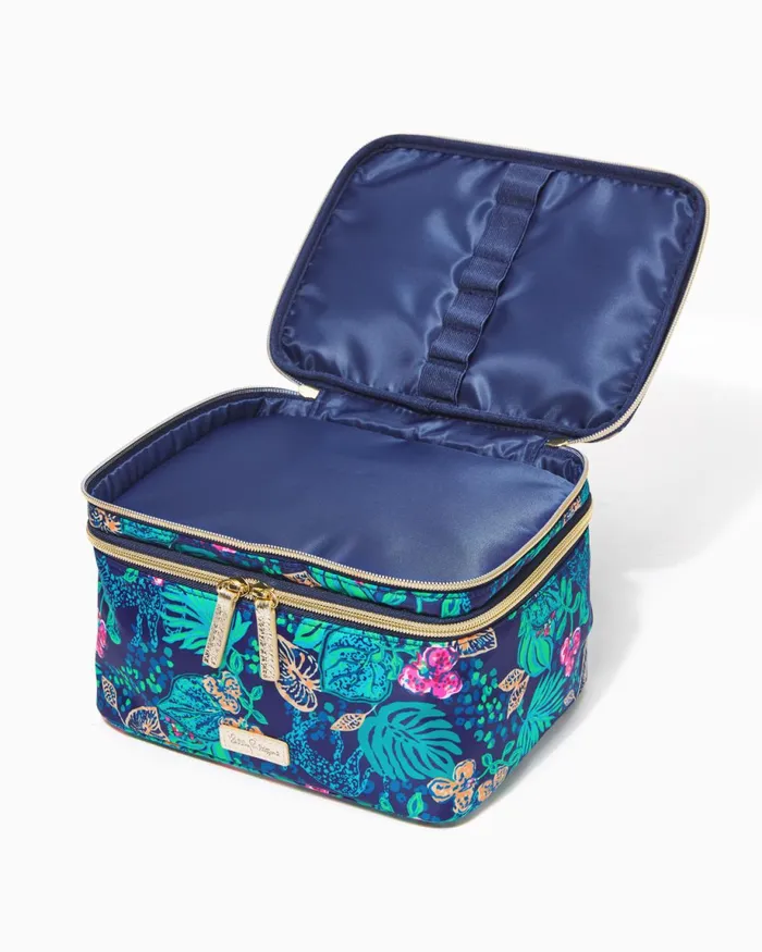Lilly Pulitzer Devona Cosmetic Case Low Tide Navy Life Of The Party Accessories Small Women Bags