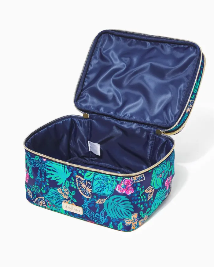 Lilly Pulitzer Devona Cosmetic Case Low Tide Navy Life Of The Party Accessories Small Women Bags