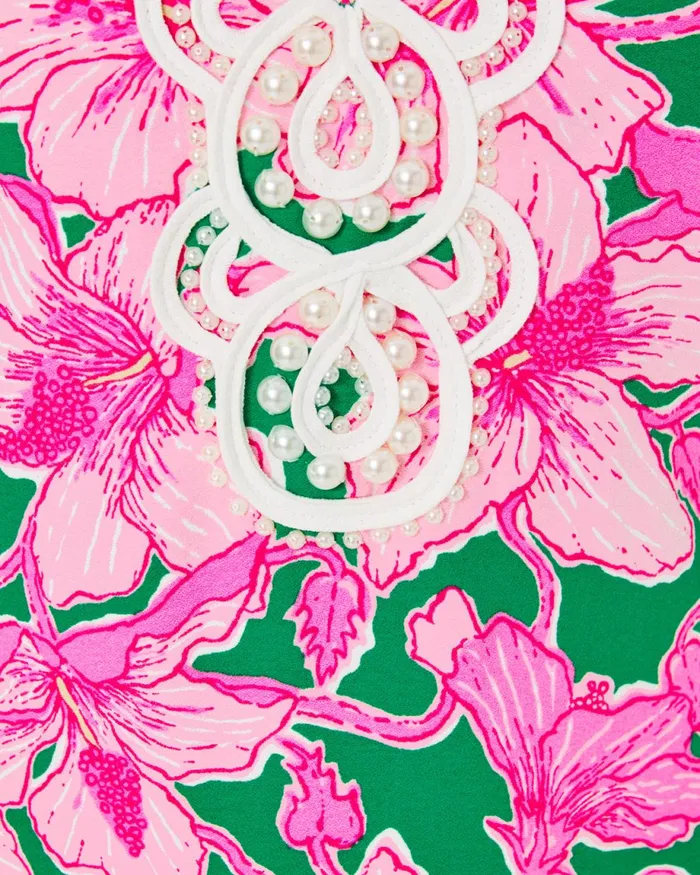 Lilly Pulitzer Elliotta Maxi Shift Dress Kelly Green Hibis Kiss Women ALineEasy Dresses