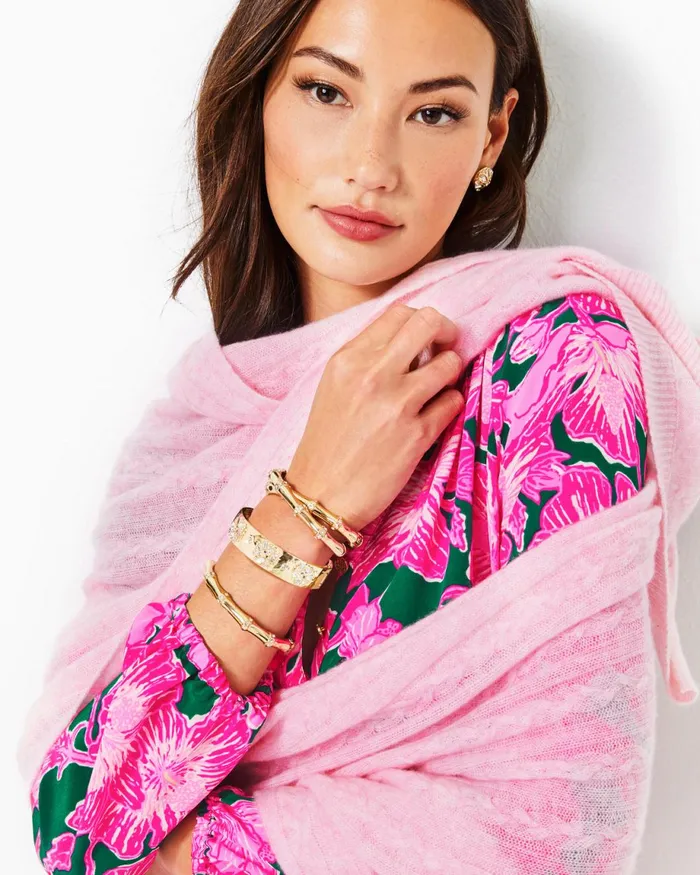 Lilly Pulitzer Enchanted Escape Bracelet Gold Metallic Women Jewelry