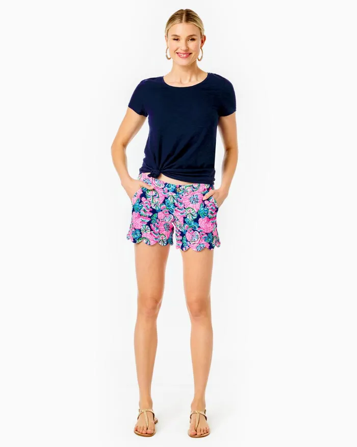 Lilly Pulitzer Etta Scoopneck Top True Navy Women Tops