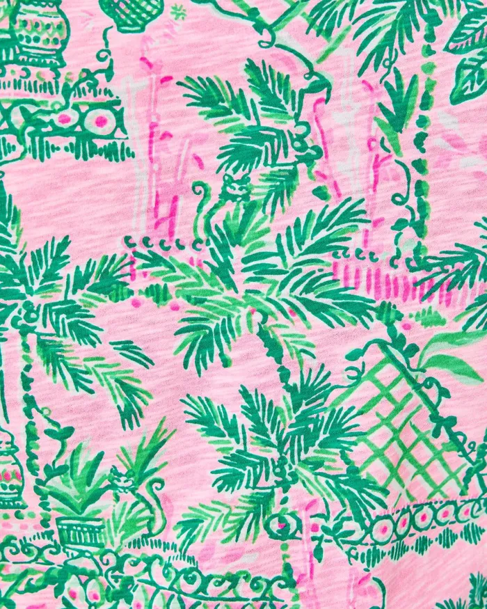 Lilly Pulitzer Etta VNeck Cotton Top Mandevilla Baby Always Worth It Women Tops