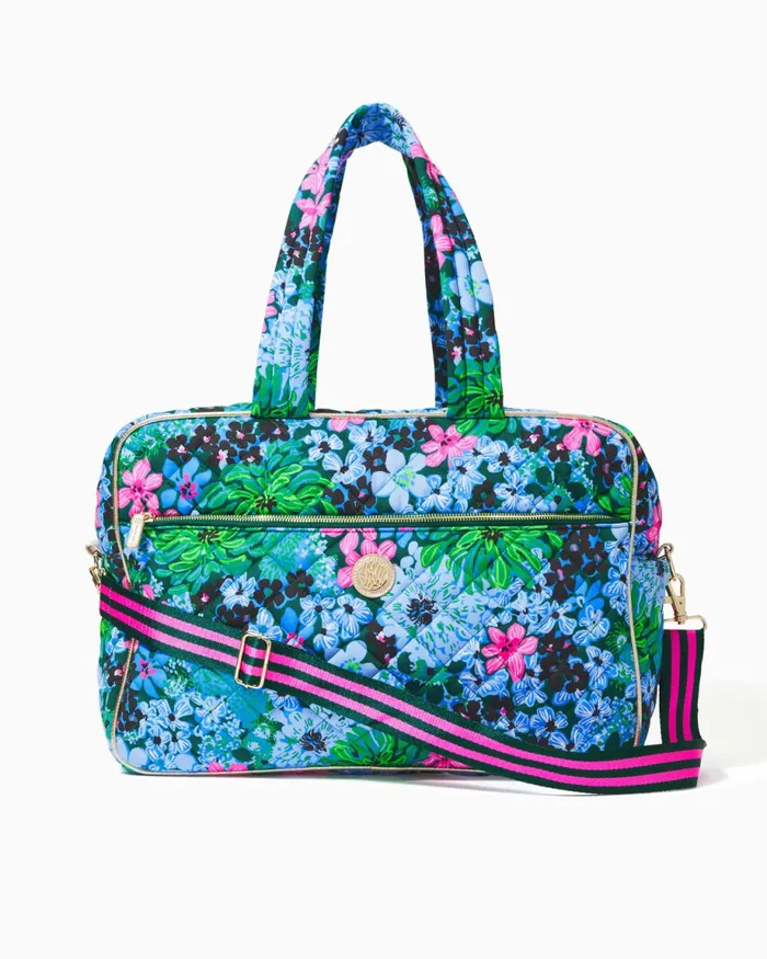 Lilly Pulitzer Everson Quilted Weekender Bag Multi Soiree All Day Women Bags