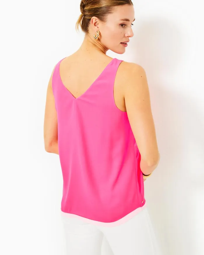 Lilly Pulitzer Florin Straight Hem Top Roxie Pink Women Tops