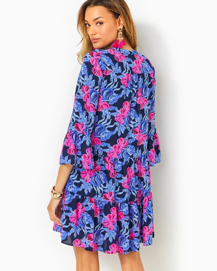 Lilly Pulitzer Gabriel Dress Low Tide Navy Its Ofishell Women Swing Dresses