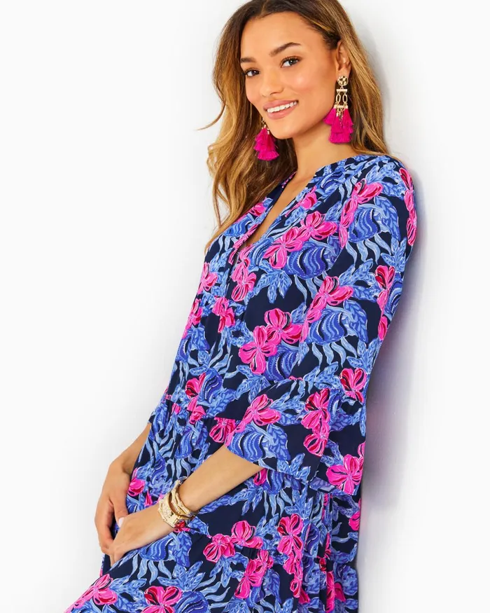 Lilly Pulitzer Gabriel Dress Low Tide Navy Its Ofishell Women Swing Dresses