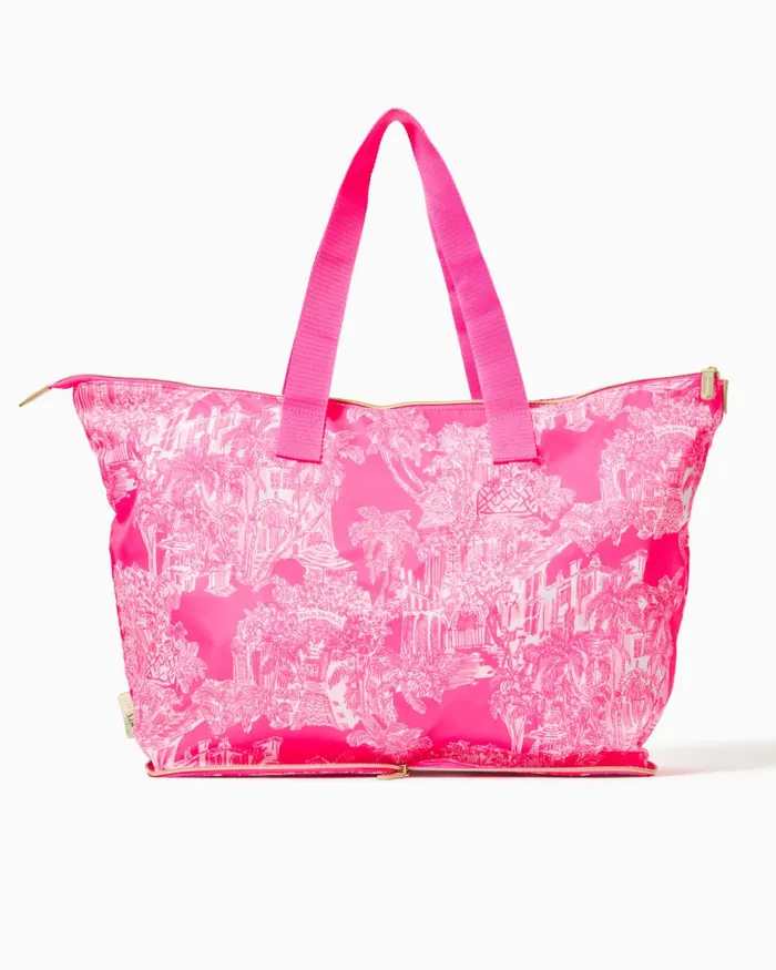 Lilly Pulitzer Getaway Packable Tote Roxie Pink Pb Anniversary Toile Women Bags