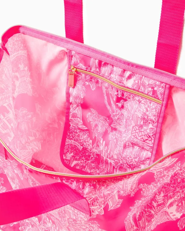 Lilly Pulitzer Getaway Packable Tote Roxie Pink Pb Anniversary Toile Women Bags
