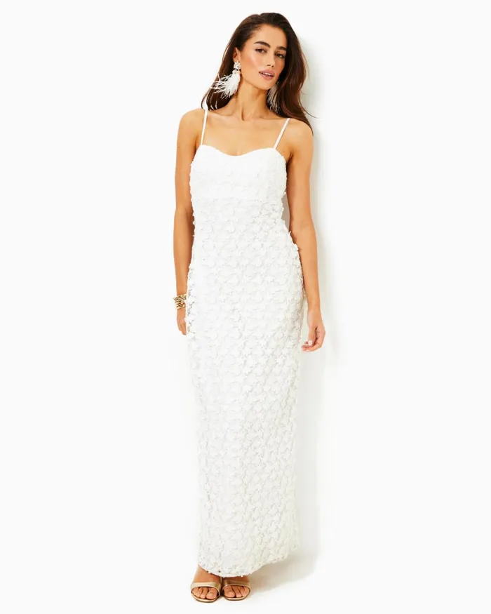 Lilly Pulitzer Gillian Lace Maxi Slip Dress Resort White Butterfly Garden 3d Lace Women Fitted Dresses Lilly Pulitzer Gillian Lace Maxi Slip Dress Resort White Butterfly Garden 3d Lace Women Fitted Dresses