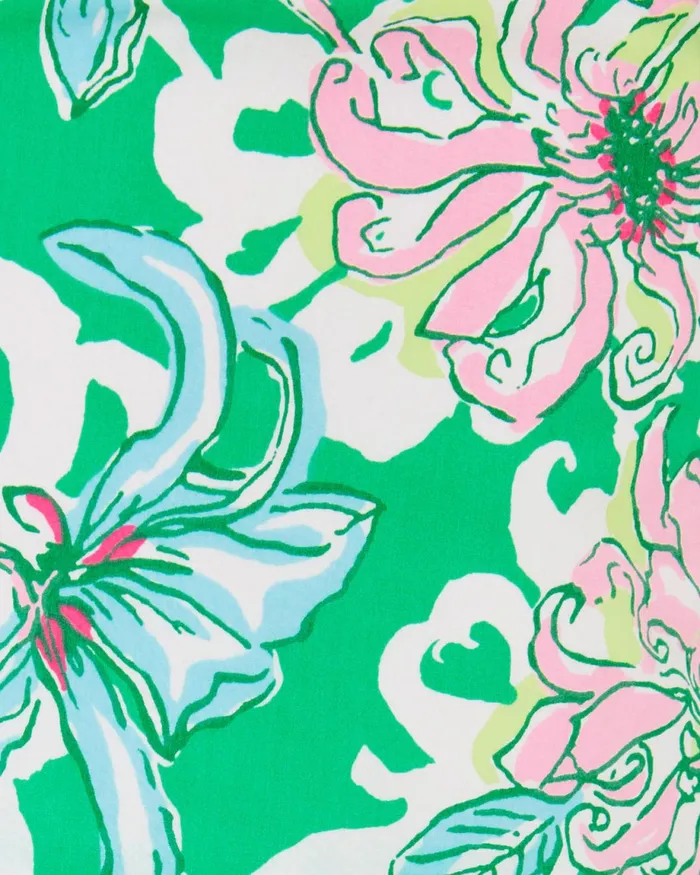 Lilly Pulitzer Girls Josephine Cotton Dress Spearmint Blossom Views Girl Dresses and Rompers