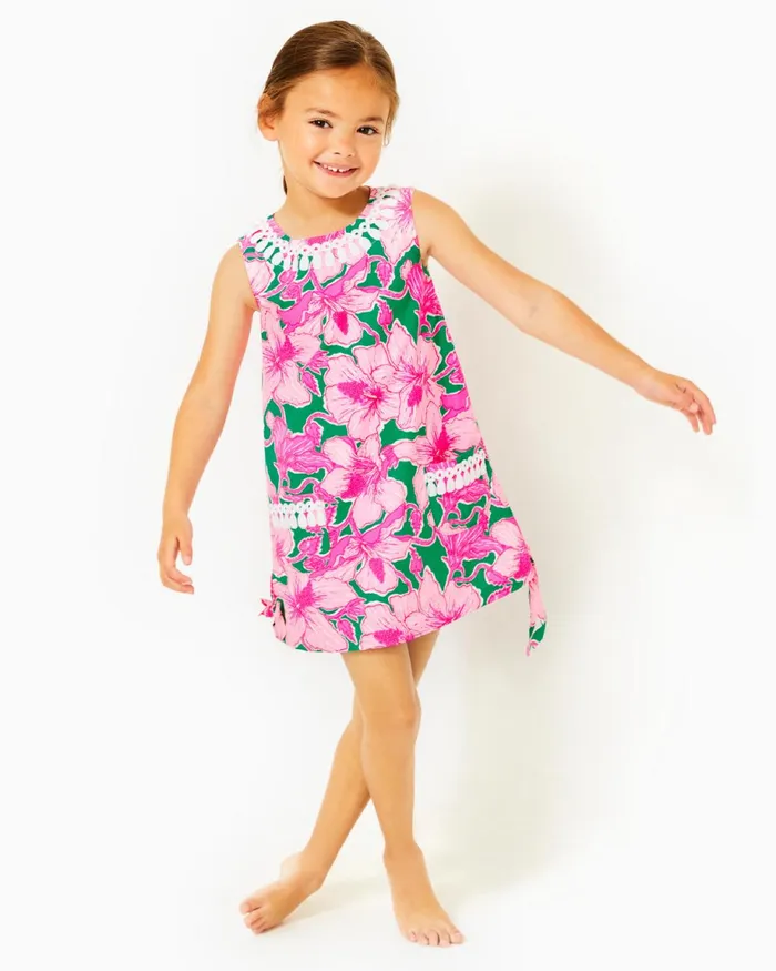 Lilly Pulitzer Girls Little Lilly Classic Shift Dress Kelly Green Hibis Kiss Girl Dresses and Rompers Lilly Pulitzer Girls Little Lilly Classic Shift Dress Kelly Green Hibis Kiss Girl Dresses and Rompers